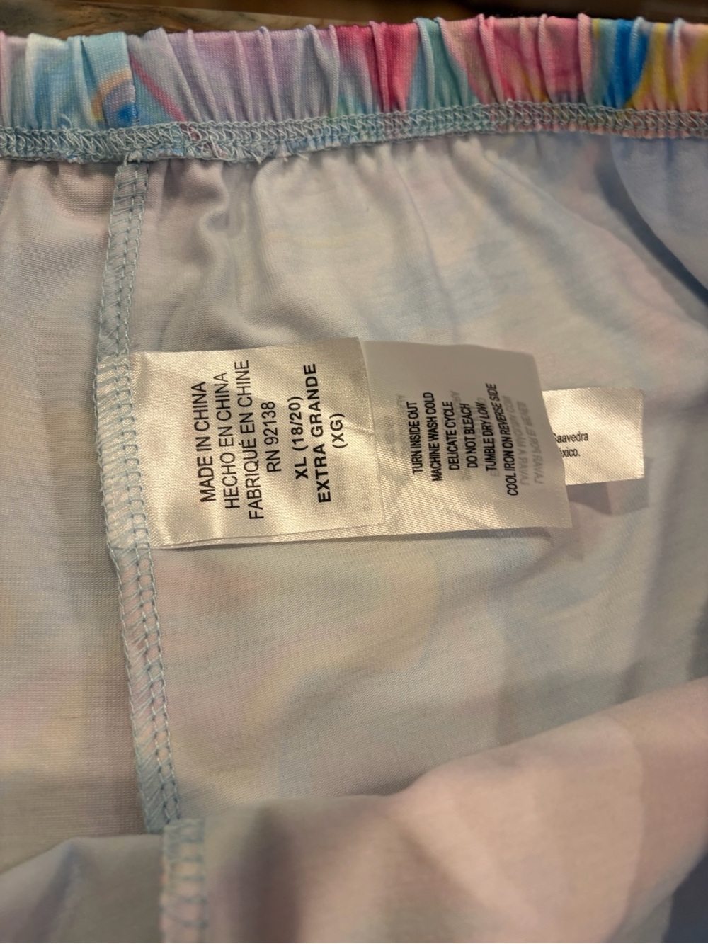 American Girl Teal Tank Top with Pastel Swirl Pajama Pants - Picture 4 of 5